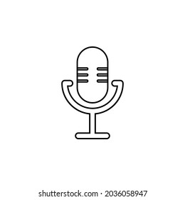 microphone icon, studio vector, radio illustration
