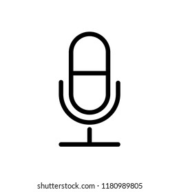 Microphone icon style flat trendy