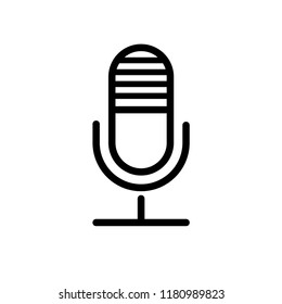 Microphone icon style flat trendy