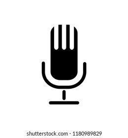 Microphone icon style flat trendy