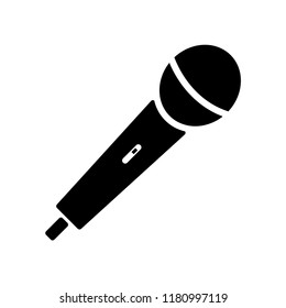 Microphone icon style flat trendy