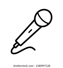 Microphone icon style flat trendy