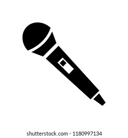 Microphone icon style flat trendy