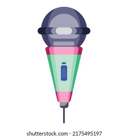 Microphone icon. Subtable to place on  music, voice, tools, etc