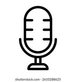 A microphone icon suitable for audio recording applications, enhancing user interfaces in sound-related projects.