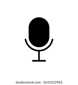 Símbolo del icono del micrófono para los App y los Sitios web. signo y símbolo del karaoke