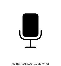 Símbolo de ícone de microfone para aplicativos e sites. sinal e símbolo de karaokê