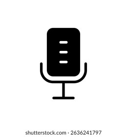 Microphone icon symbol for apps and websites. karaoke sign and symbol