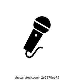 Microphone icon symbol for apps and websites. karaoke sign and symbol