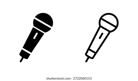 Mikrofon-Symbol für Apps und Websites. Karaoke-Zeichen und -Symbol