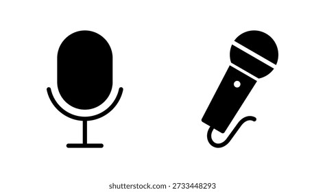 Microphone icon symbol for apps and websites. karaoke sign and symbol