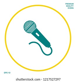 Microphone icon symbol. Graphic elements for your design