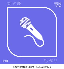 Microphone icon symbol. Graphic elements for your design