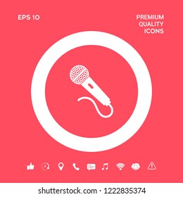 Microphone icon symbol. Graphic elements for your design