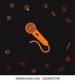 Microphone icon symbol. Graphic elements for your design