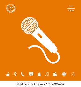 Microphone icon symbol. Graphic elements for your design