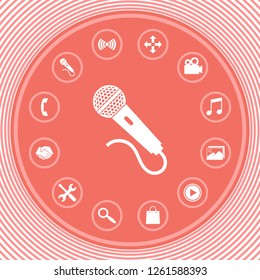 Microphone icon symbol. Graphic elements for your design