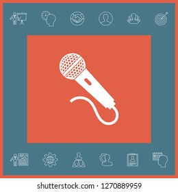 Microphone icon symbol. Graphic elements for your design