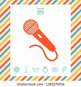 Microphone icon symbol. Graphic elements for your design