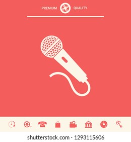 Microphone icon symbol. Graphic elements for your design