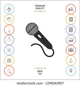 Microphone icon symbol. Graphic elements for your design