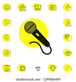 Microphone icon symbol. Graphic elements for your design