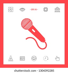 Microphone icon symbol. Graphic elements for your design