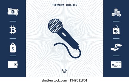 Microphone icon symbol. Graphic elements for your design