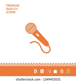 Microphone icon symbol. Graphic elements for your design