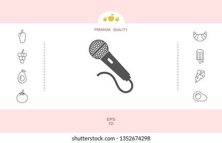Microphone icon symbol. Graphic elements for your design