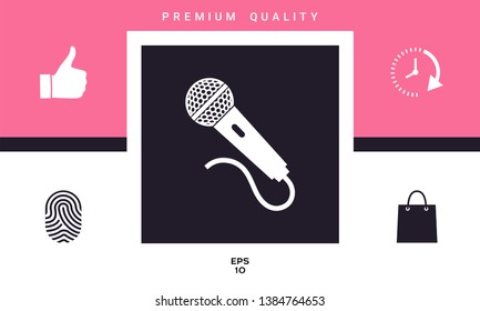 Microphone icon symbol. Graphic elements for your design