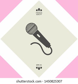Microphone icon symbol. Graphic elements for your design