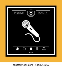 Microphone icon symbol. Graphic elements for your design