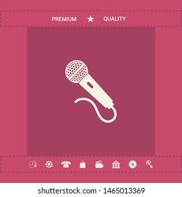 Microphone icon symbol. Graphic elements for your design