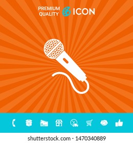 Microphone icon symbol. Graphic elements for your design