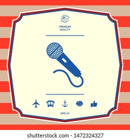 Microphone icon symbol. Graphic elements for your design