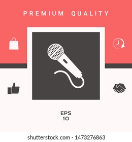 Microphone icon symbol. Graphic elements for your design