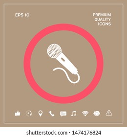 Microphone icon symbol. Graphic elements for your design