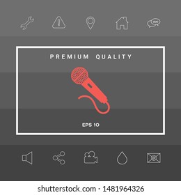 Microphone icon symbol. Graphic elements for your design