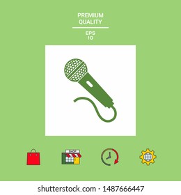 Microphone icon symbol. Graphic elements for your design