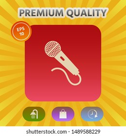 Microphone icon symbol. Graphic elements for your design