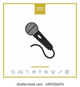 Microphone icon symbol. Graphic elements for your design