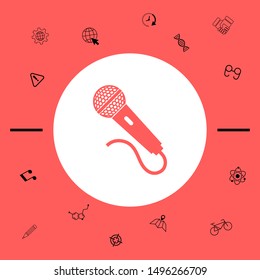 Microphone icon symbol. Graphic elements for your design