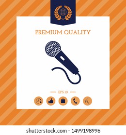 Microphone icon symbol. Graphic elements for your design