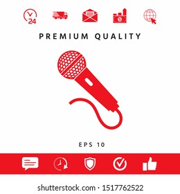 Microphone icon symbol. Graphic elements for your design