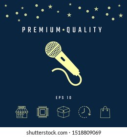 Microphone icon symbol. Graphic elements for your design