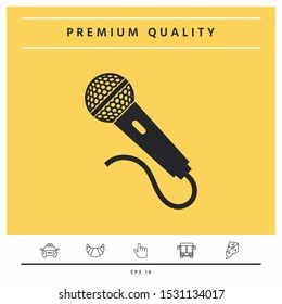 Microphone icon symbol. Graphic elements for your design