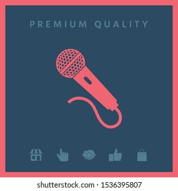 Microphone icon symbol. Graphic elements for your design