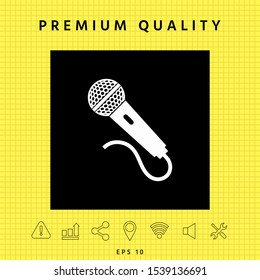 Microphone icon symbol. Graphic elements for your design