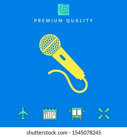 Microphone icon symbol. Graphic elements for your design